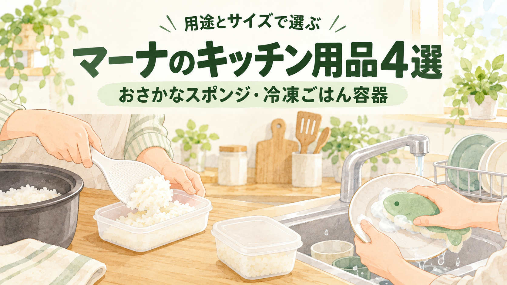 マーナのキッチン用品4選｜おさかなスポンジ・冷凍ごはん容器の選び方 - ちょこののーと